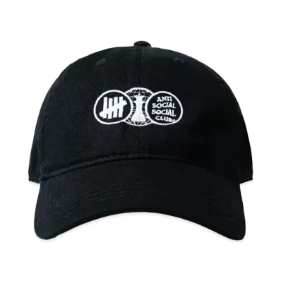 UNDEFEATED x Anti Social Social Club Position Dad Hat "Black"