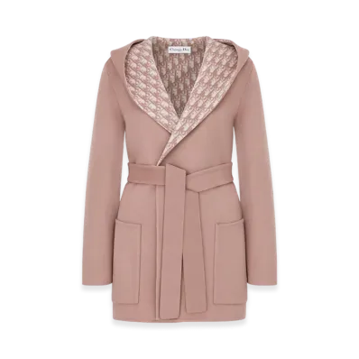 Dior Women's Cropped Coat with Hood and Belt "Roses Vents"