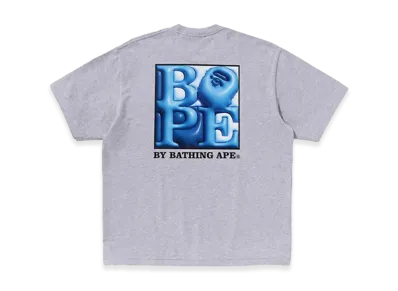 A BATHING APE 3D Art Ape Head Relaxed Fit Tee "Gray"