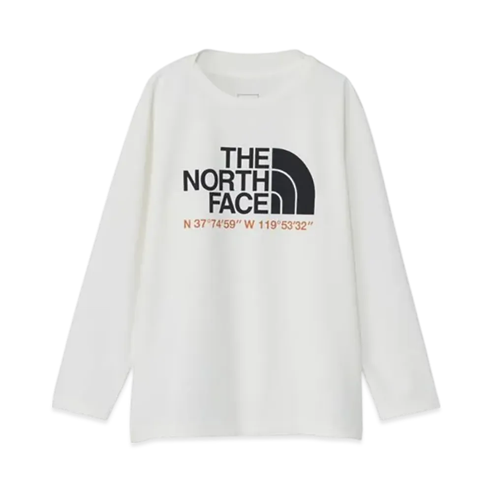 The North Face Kids Long Sleeve Sunshade Tee "White Dunes"