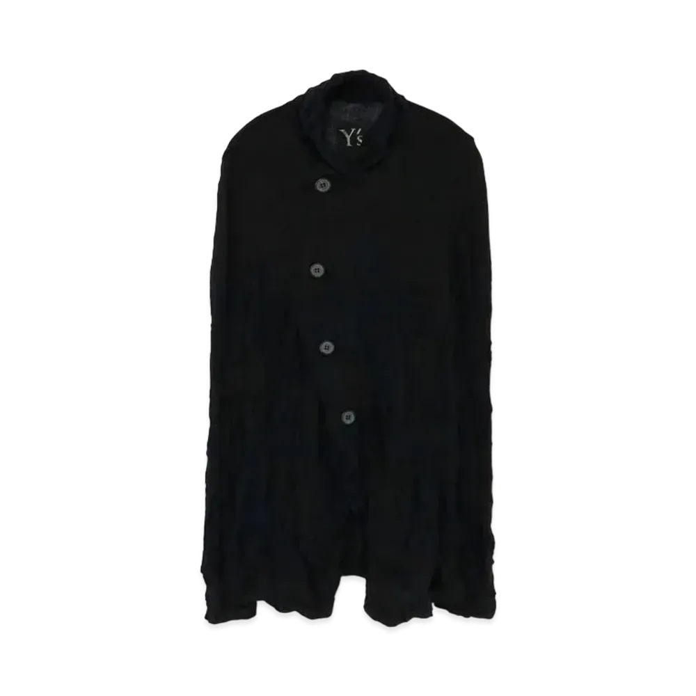 Yohji Yamamoto Y's GEOMETRIC LINK WRINKLE 4 BUTTONS JACKET "Black"