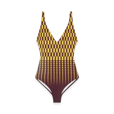 DRIES VAN NOTEN Women's Halterneck Swimsuit "Burgundy"