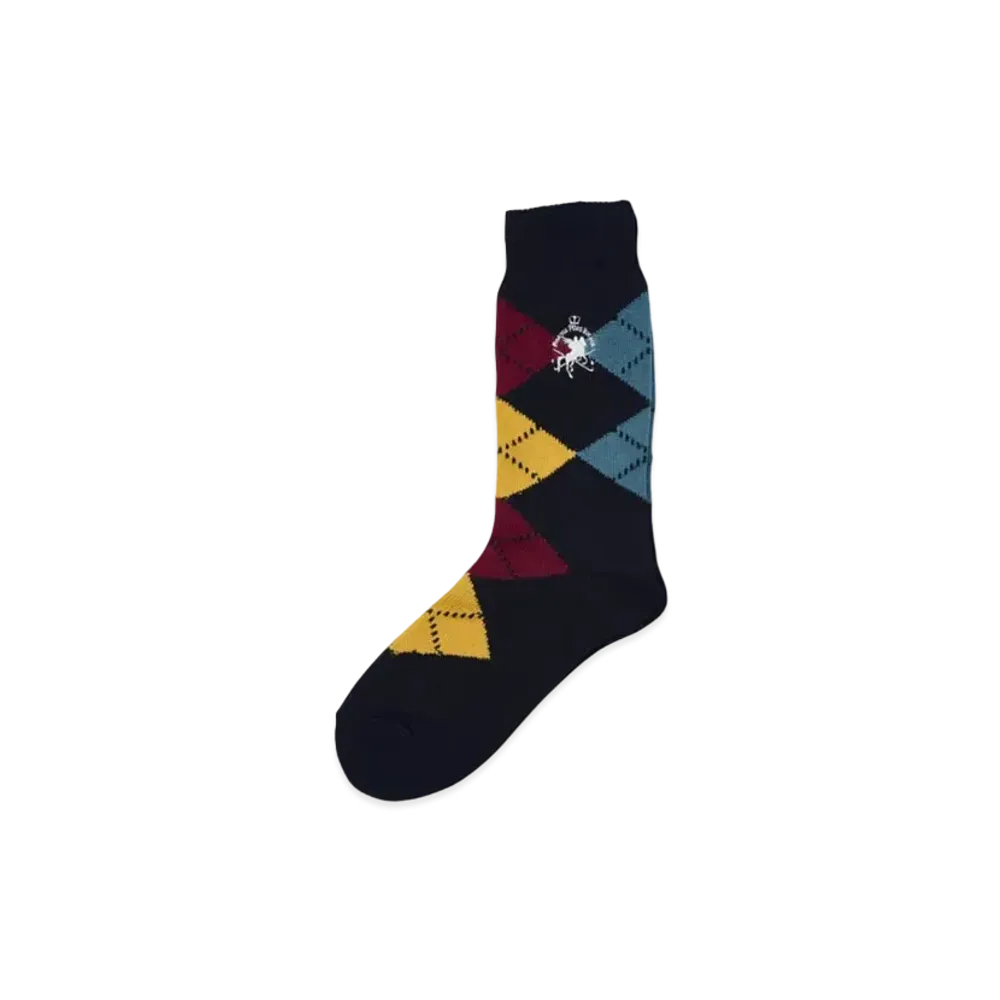 PALACE x BEAMS Plus Argyle Socks "Black"
