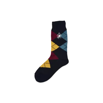 PALACE x BEAMS Plus Argyle Socks "Black"