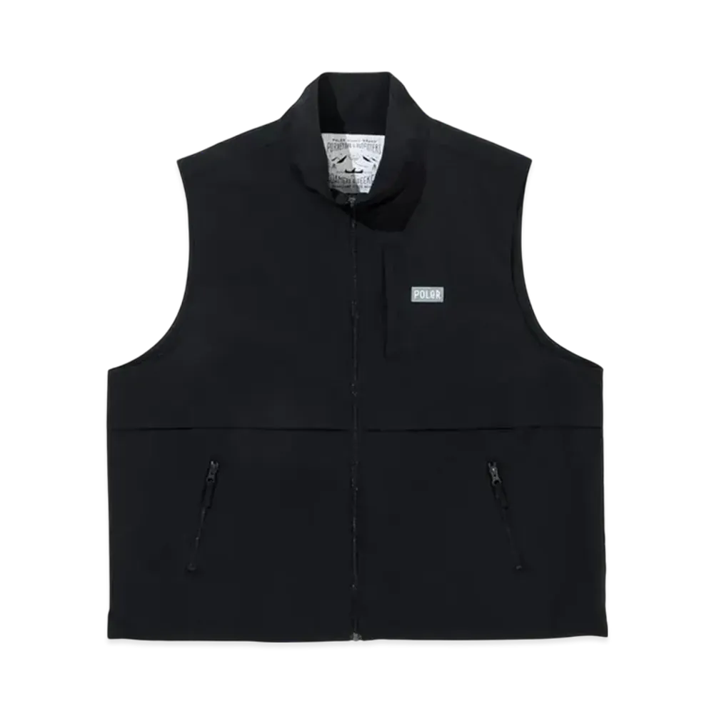 POLeR Sealing Nylon Zip-Up Outer Vest "Black"