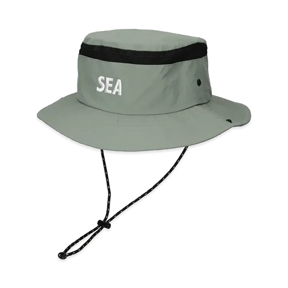 WIND AND SEA Nylon Safari Hat "Sage"
