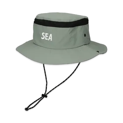 WIND AND SEA Nylon Safari Hat "Sage"