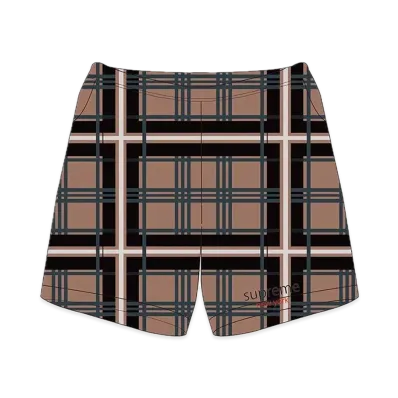 Supreme Plaid Sweatshort "Brown"