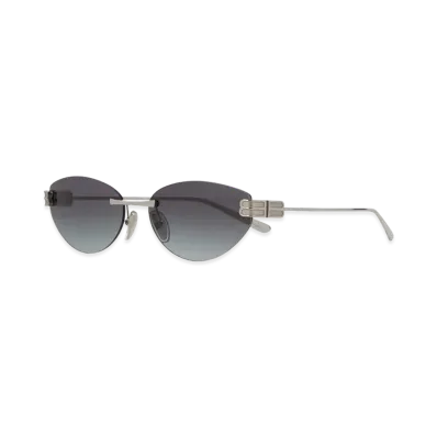BALENCIAGA Women's Metal Gossip Sunglasses "Silver"
