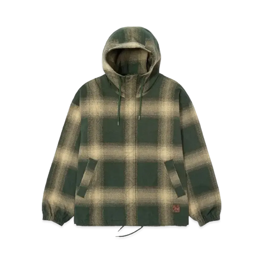 HUF Fall 24 H Star Hoodie Shacket "Hunter Green"