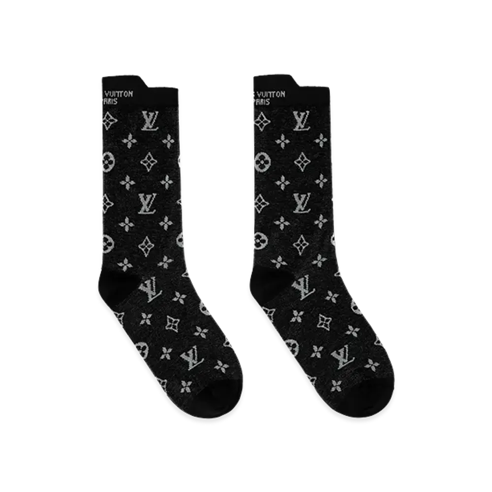 Louis Vuitton Monogram Reflective Socks "Black"