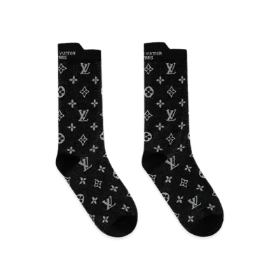 Louis Vuitton Monogram Reflective Socks "Black"