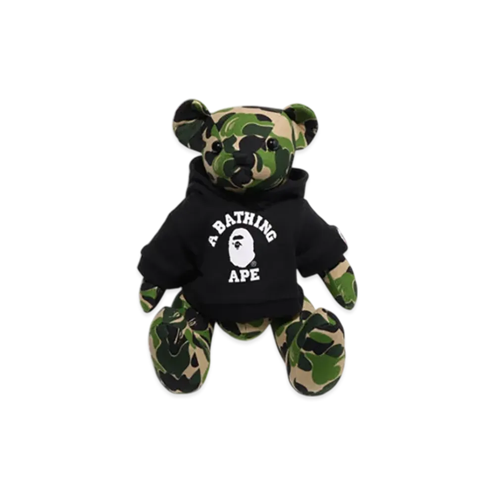 A BATHING APE ABC Camo Bear Plush Doll 35cm "Green"