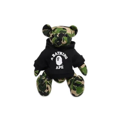 A BATHING APE ABC Camo Bear Plush Doll 35cm "Green"