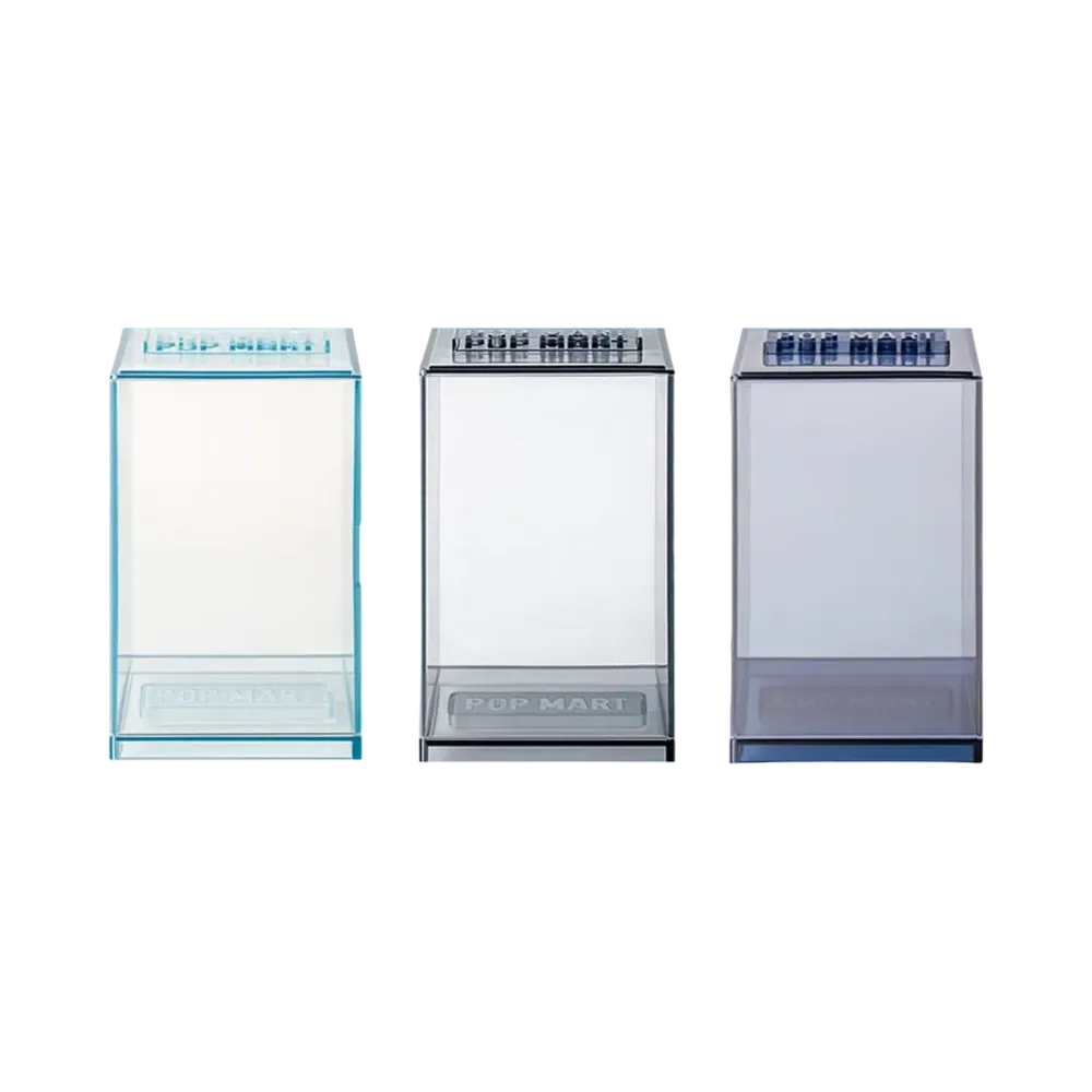 POP MART POP Single Acrylic Display Box 3 Pieces OCEAN BLUE