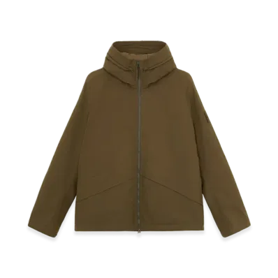 Stone Island 419F1 Ghost Weatherproof Cotton Canvas Hooded Jacket with All-Weather Barrier - 24FW "Military Green"