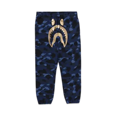 A BATHING APE Color Camo Shark Sweat Pants "Navy"