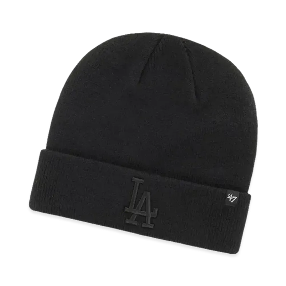 47 MLB Raised Cuff Knit "LA Black Black"