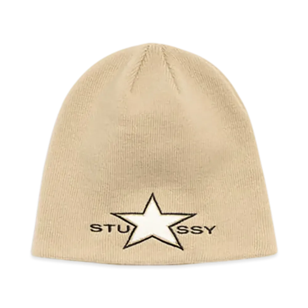 Stussy Skullcap Star Patch "Sand"