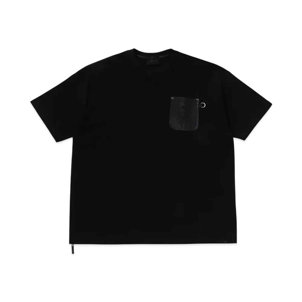A BATHING APE Bape Black Side Zipped Pocket Tee "Black"