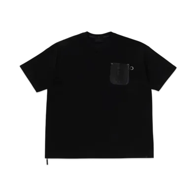 A BATHING APE Bape Black Side Zipped Pocket Tee "Black"