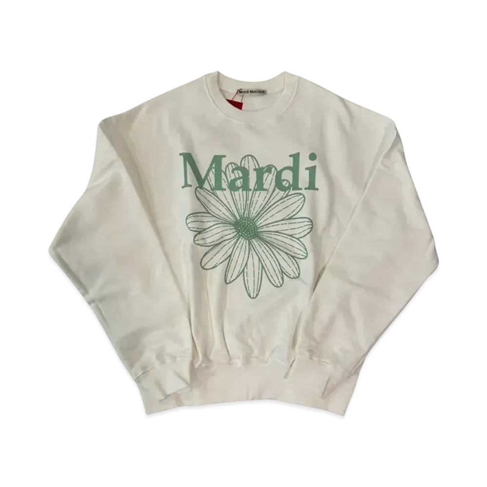 Mardi Mercredi Sweatshirt Flowermardi "White Mint"