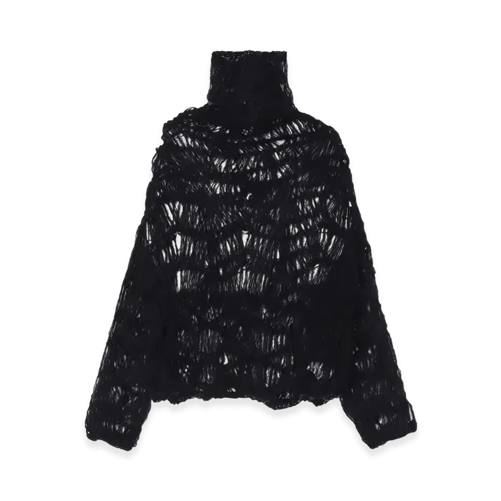 Yohji Yamamoto Maon High-Neck Top "Black"