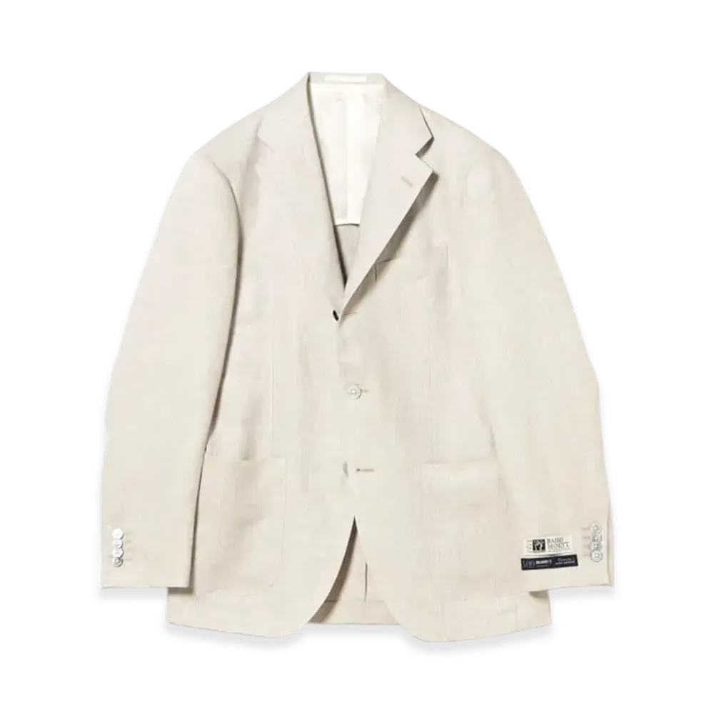 BEAMS Easy Baird Mcnutt Linen Solid Jacket "OffWhite"