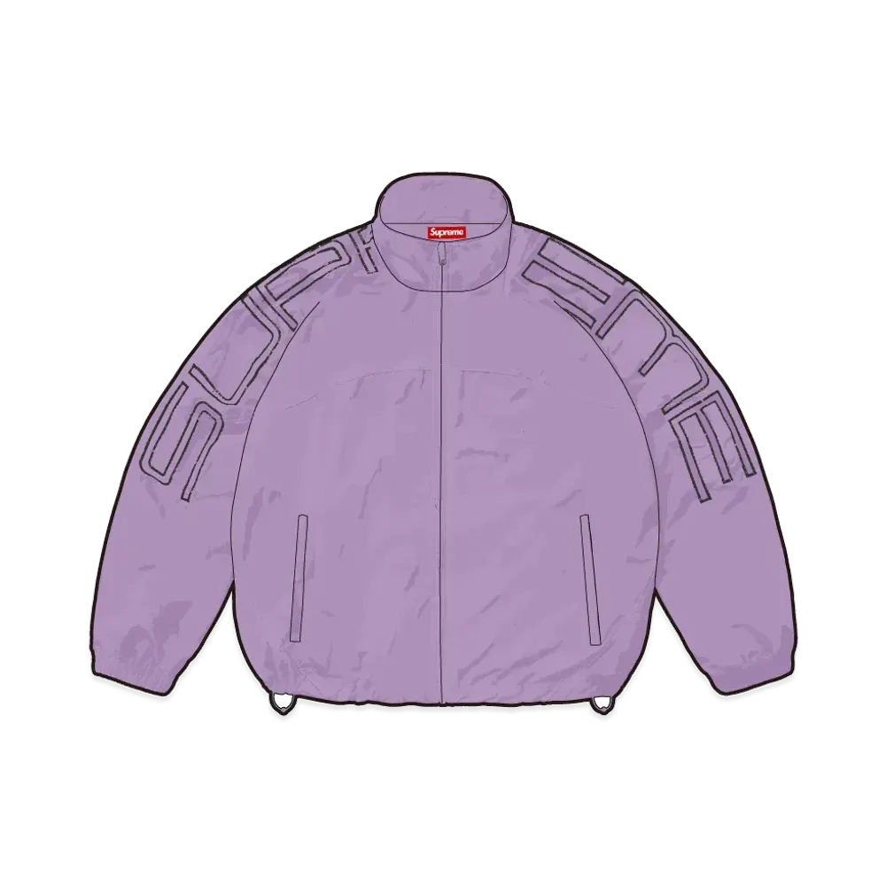 Supreme Spellout Embroidered Track Jacket "Dusty Purple"