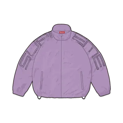 Supreme Spellout Embroidered Track Jacket "Dusty Purple"