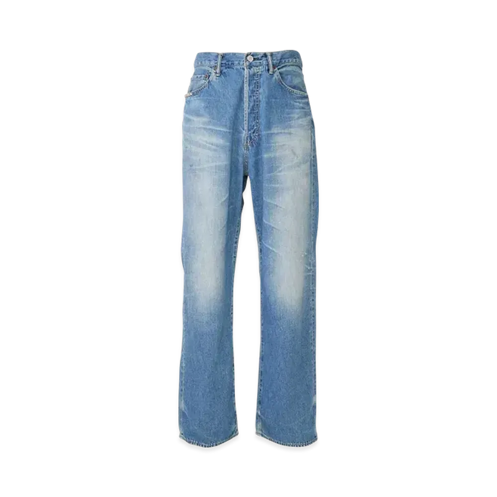 HYSTERIC GLAMOUR CH Processing Baggy Pants "Dark Indigo Blue"