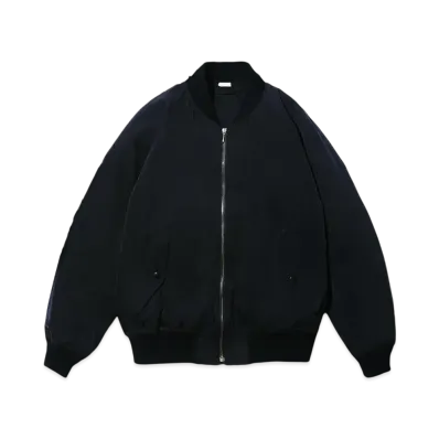 A.PRESSE Silk Padding Jacket "Navy"