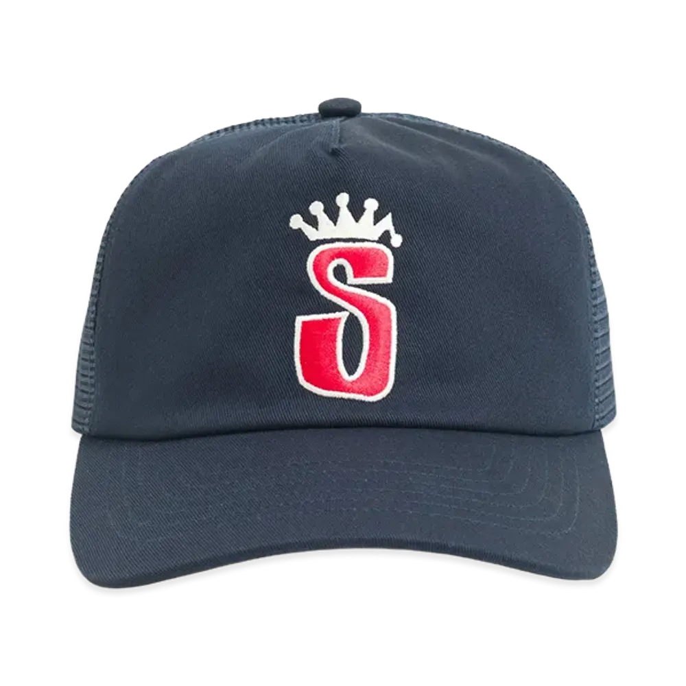 Stussy S Crown Trucker "Navy"