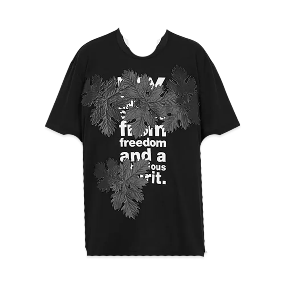 COMME des GARCONS HOMME PLUS Leaf Tee Shirt "Black"