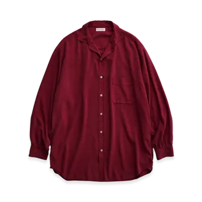 NICENESS D.Atkins Napped Silk Shirring Shirt "Cherry"