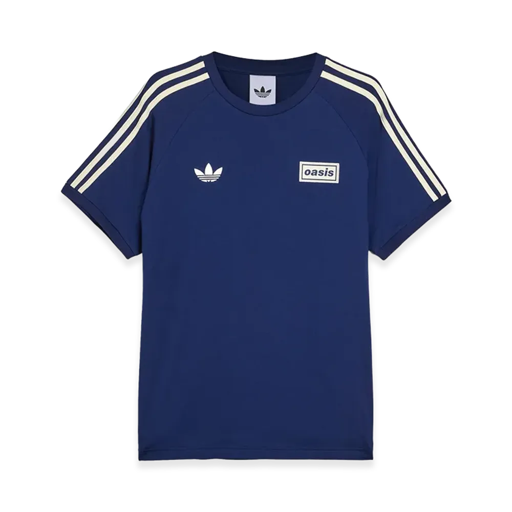 adidas x Oasis Tour 3-Stripes T-Shirt "Night Indigo/Cream White"