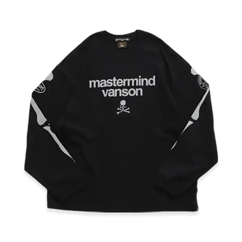 VANSON x Mastermind World Boxy Bone L/S Tee "Black"