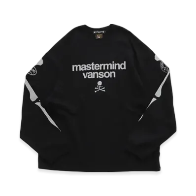 VANSON x Mastermind World Boxy Bone L/S Tee "Black"