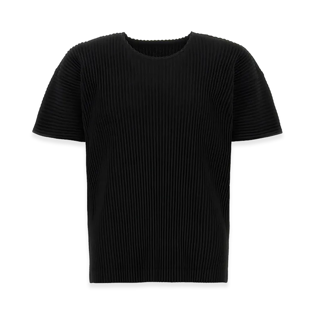 HOMME PLISSE ISSEY MIYAKE Pleated T-Shirt "Black"