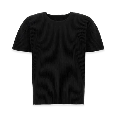 HOMME PLISSE ISSEY MIYAKE Pleated T-Shirt "Black"
