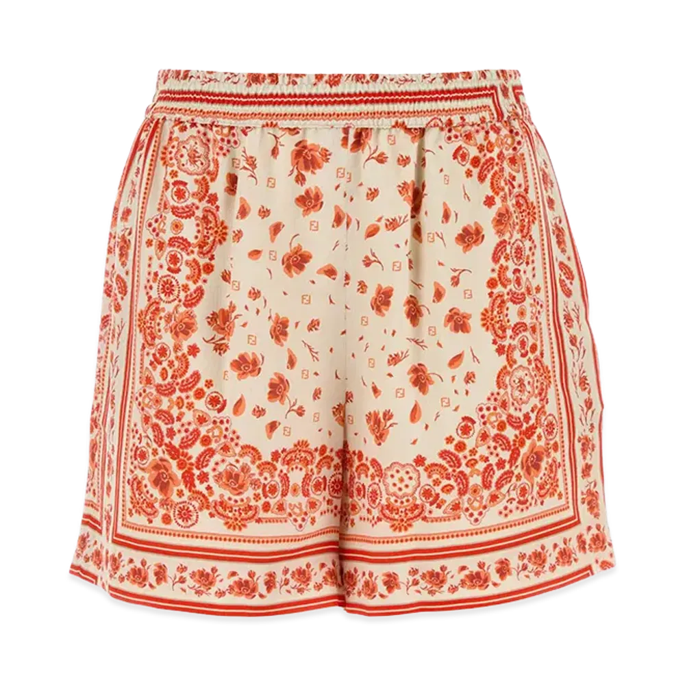 FENDI Women's Silk Shorts "Multicolor"