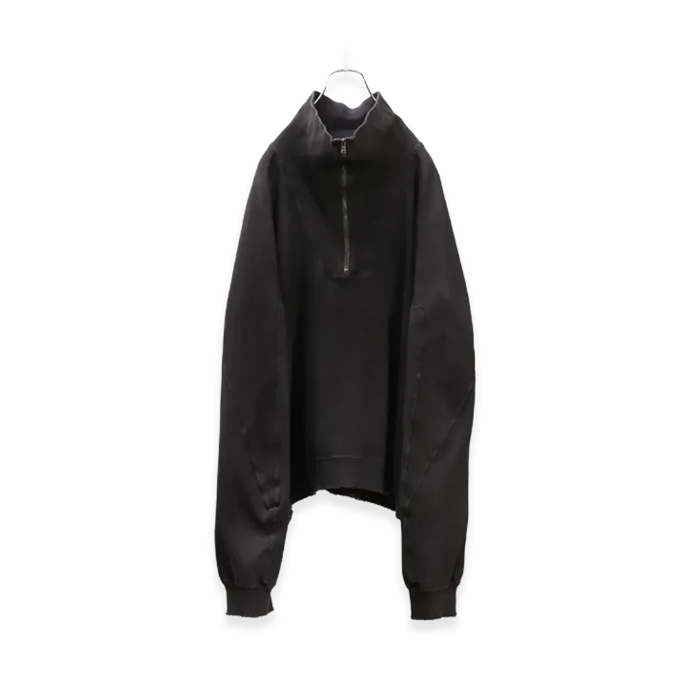 ANCELLM Smooth Knit Pullover Shirt "Black"