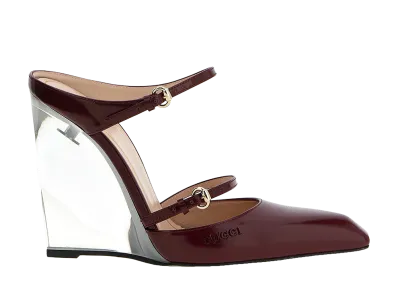 GUCCI Women's Rosso Ancora Sabots "Red"