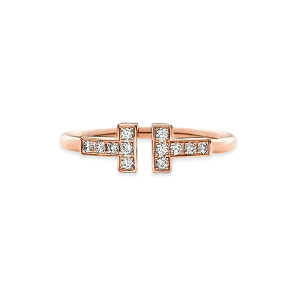 Tiffany & Co. Tiffany T Diamond Wire Ring "Rose Gold"