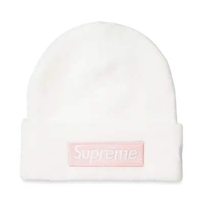 Supreme x NEW ERA Box Logo Beanie (25FW) "White"