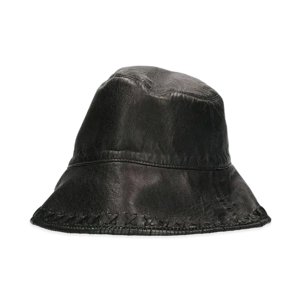 Chrome Hearts Reversible Leather Backet Hat "Black"