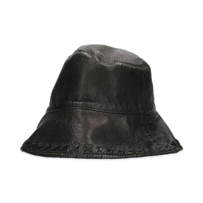 Chrome Hearts Reversible Leather Backet Hat "Black"