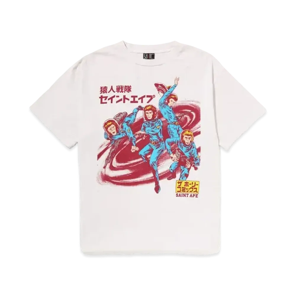 ©️SAINT Mxxxxxx x A BATHING APE Squadron Tee "White"