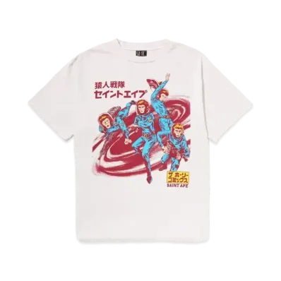 ©️SAINT Mxxxxxx x A BATHING APE Squadron Tee "White"