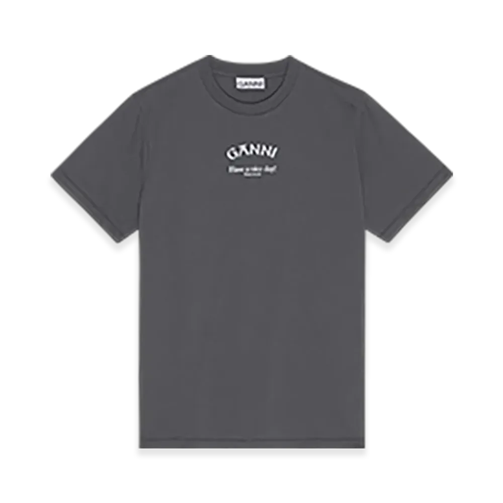 GANNI Relaxed GANNI T-Shirt "Volcanic Ash"